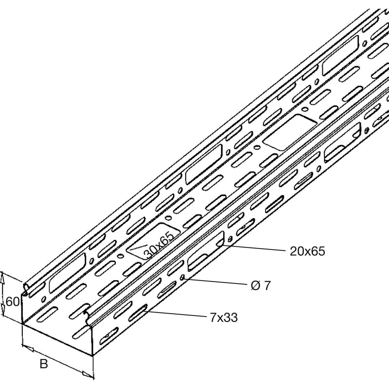 Rico - Kabelrinne 3m 151N1-06 60x60mm