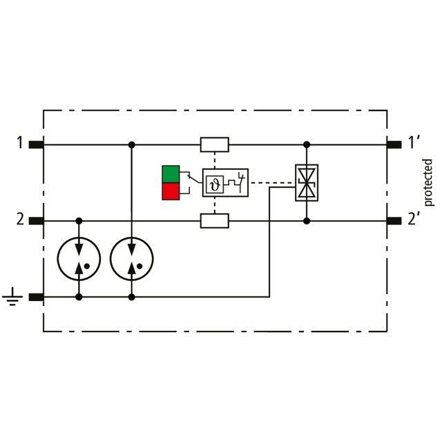 DEHN - Kombi-Ableiter für Informations-/MSR-Technik Modularer Kombi-Ableiter BCO ML2 BE HF 24 für 2 Einzeladern BL