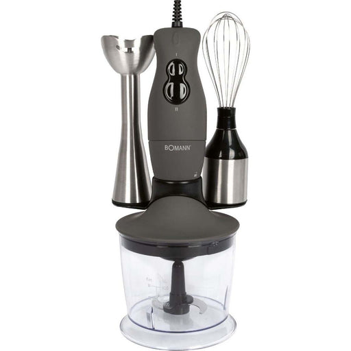 Bomann DA - Rühr-/Mixgerät Stabmixer-Set +Chopper SMS 6055 CB inox 3in1 − 6 Stück
