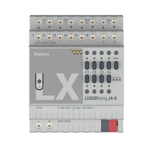 Theben - Bussystem-Jalousieaktor Jalousieaktor LUXORliving J4-6 4-fach − 1 Stück