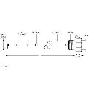 Turck - Zubehör/Ersatzteile für Befehlsgeräte Koaxialrohr LSCT-51-0600