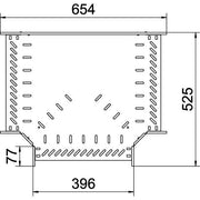 OBO Bettermann - T-Stück für Kabelrinne T-Stück für Kabelrinne RT 640 A4 60x400,horizontal