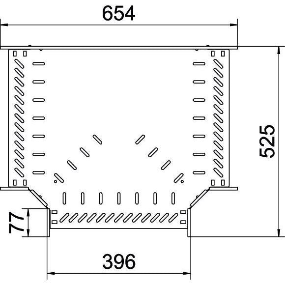 OBO Bettermann - T-Stück für Kabelrinne T-Stück für Kabelrinne RT 640 A4 60x400,horizontal