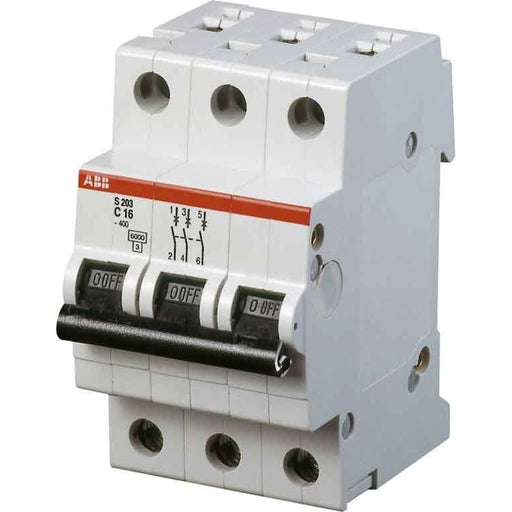 ABB Stotz S&J - Leitungsschutzschalter Sicherungsautomat S203-C0,5 6kA 0,5A C 3p