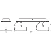 Ledvance - Decken-/Wandleuchte LED-Spotstrahler Decor #4058075833654 2 Spots, schwarz