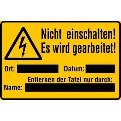 Klar - Warn-/Hinweisschild Betriebskennzeichnung 192/70