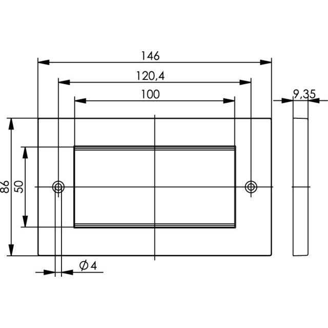 Telegärtner - Abdeckrahmen 100000514 86x146, 4-fach, weiß − 50 Stück