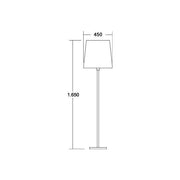 Brumberg Leuchten - Stehleuchte nickel matt 58160520 mit Stoffschirm