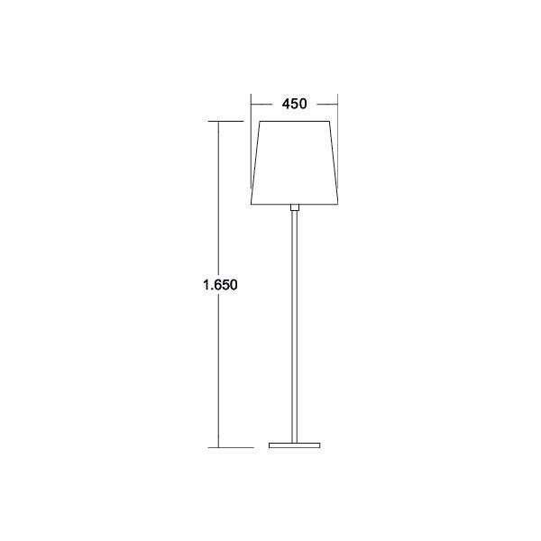 Brumberg Leuchten - Stehleuchte nickel matt 58160520 mit Stoffschirm
