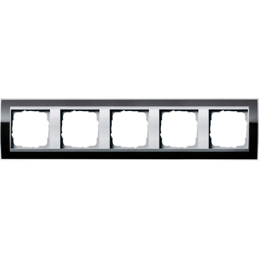 Gira - Abdeckrahmen 5fach 0215736 klar schwarz
