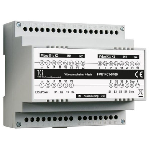 TCS Tür Control - Zusatzgerät für Türkommunikation Videosignalumschalter FVU1401-0400 4-fach