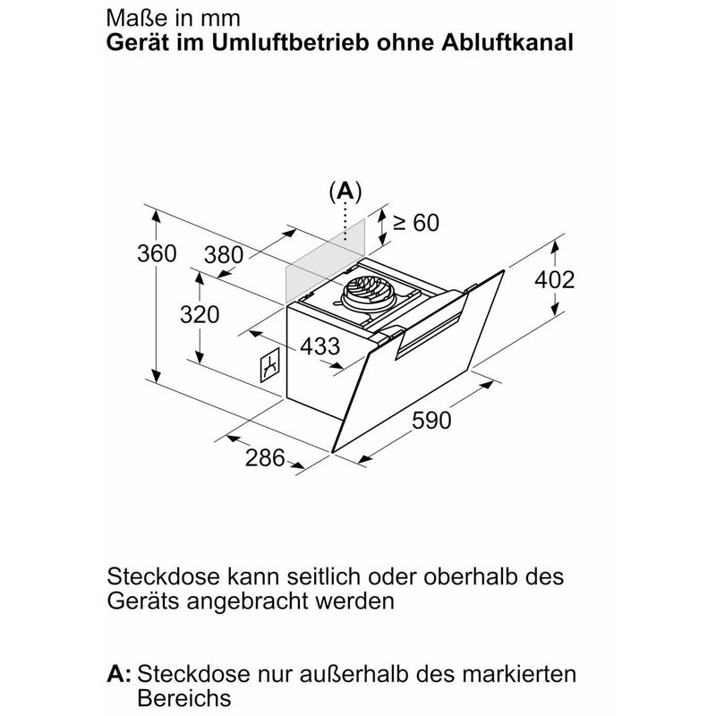 Bosch - Dunstabzugshaube Wandesse Schrägdesign DWJ67FN60