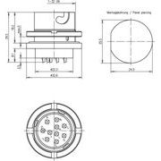 Telegärtner - I/O-Steckverbinder Gerätebuchse 10-polig 100023271 NF-Steckverbindung