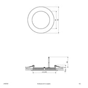 EVN Lichttechnik - Decken-/Wandleuchte LED Einbaupanel LPRW123527 2700K 600lm 350mA