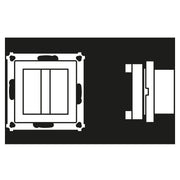 Jung - Behindertenelement für Installationsschalterprogramme Rufmodul aws NRS AS 0834 RM WW Schraubbefestigung − 1 Stück