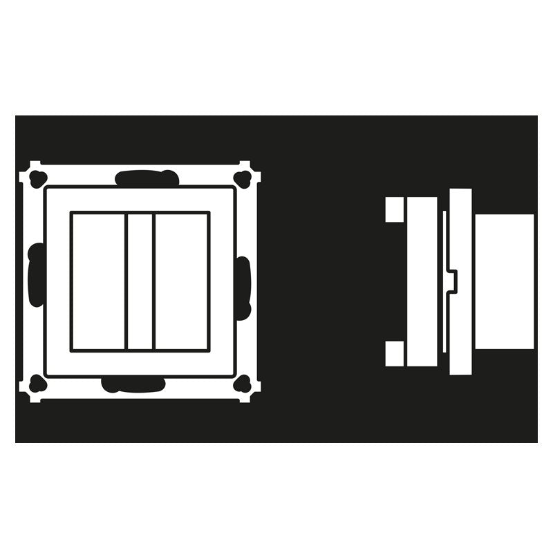 Jung - Behindertenelement für Installationsschalterprogramme Rufmodul aws NRS AS 0834 RM WW Schraubbefestigung − 1 Stück