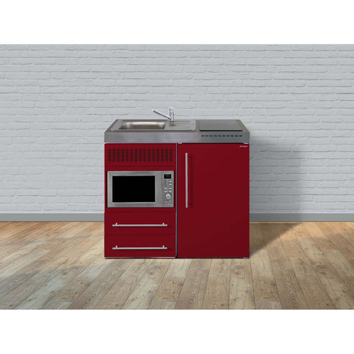 Stengel - Mini-Küche Miniküche Premiumline MPMBR100KSMWIKFreBli Bordeauxrot