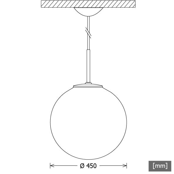 LTS Licht&Leuchten - Pendelleuchte LED-Pendelleuchte GLO 450.4640.1DA ws 4000K DALI weiß