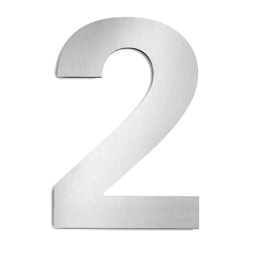 CMD Creativ - Beschriftung Buchstaben/Zahlen Hausnummer 2 Groß GHN-2 Edelstahl, 25 cm
