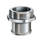Flexa - Metall-Schutzschlauch-Verschraubung Metall-Anschlussolive NIMS-M, AD21-M25 Messing vernickelt − 10 Stück