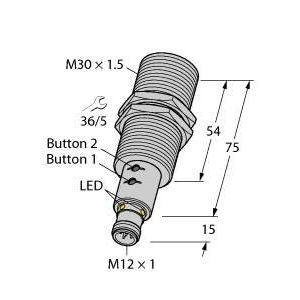 Turck - Ultraschall Taster Ultraschallsensor RU300U-EM #1610074 − 1 Stück