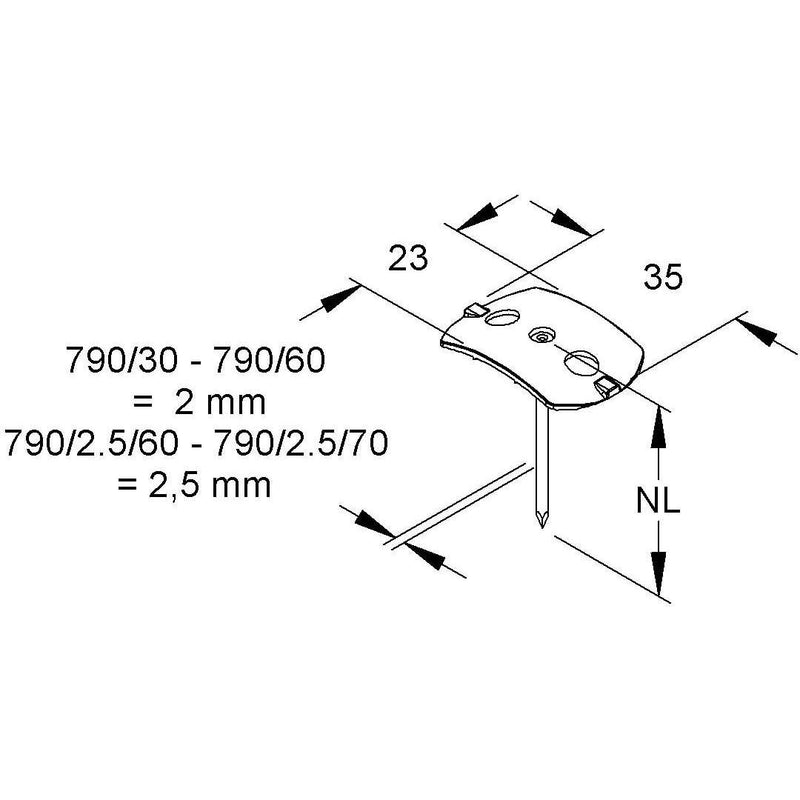 HKL - Nagelscheibe 790/50 − 100 Stück