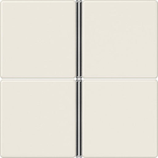 Jung - Abdeckung/Bedienelement für Installationsschalterprogramme Tastensatz 4-fach ws A 404 TSA komplett − 1 Stück