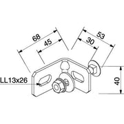 Rico - Montagematerial für Kabeltragsystem Ankerwinkel 16J3-D − 20 Stück