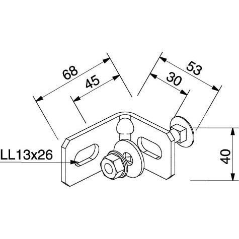 Rico - Montagematerial für Kabeltragsystem Ankerwinkel 16J3-D − 20 Stück