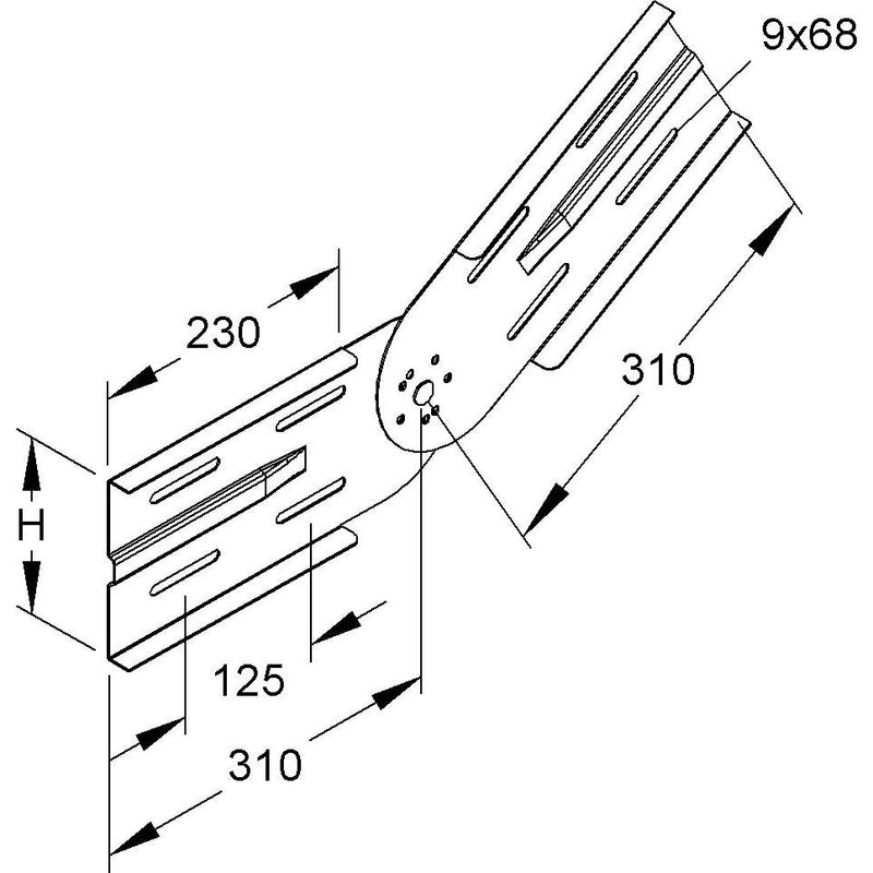 Niedax - Verbinder für Kabeltragsystem Gelenk WSGV 150 E3