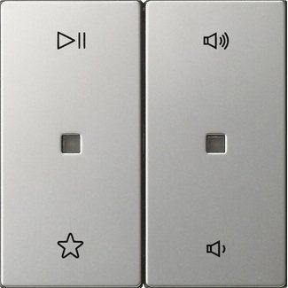 Gira - Bedienelement intelligent Wippe 2f Audiostrg 5384600 Edelstahl