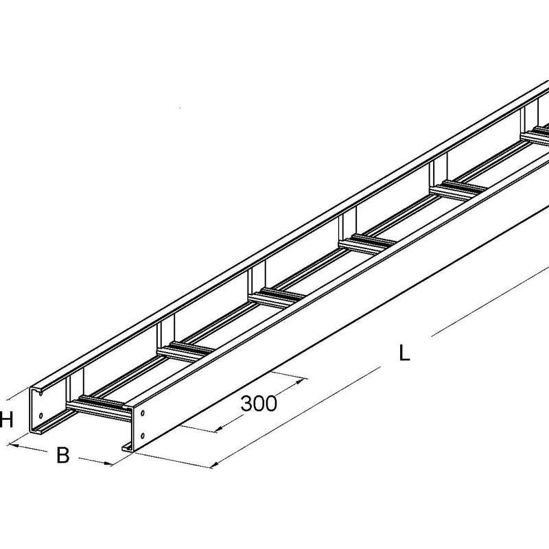 Niedax - Kabelleiter GFK-Kabelleiter UL 80.600/3 − 3 Meter