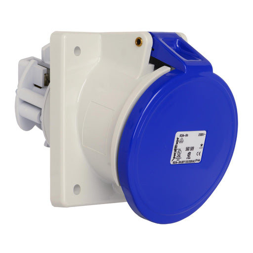 Walther Werke - CEE-Anbausteckdose (IEC 60309) Anbaudose schräg 63A 560509 5P 230V 9h IP44