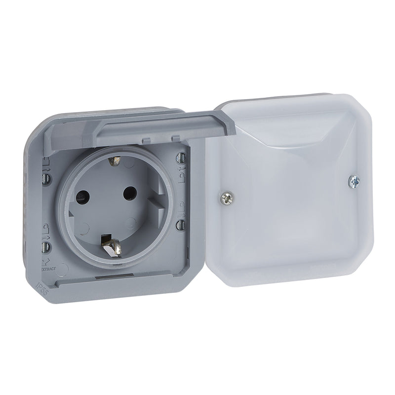Legrand - Steckdose Schutzkontakt-Steckdose Legrand 069877L IP44, Grau