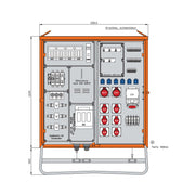 Walther Werke - Baustromverteiler Anschlussverteilerschrank WAV0271R1 138kVA m.Wandlermess