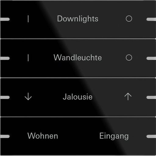 Gira - Bussystem-Tastwippe Wippenset 4-fach 503405 Tastsens.4 TS4 G sw