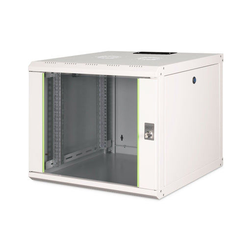 DIGITUS - Netzwerk-/Serverschrank Wandschrank mit Glastür DN-19 09U-6/6 RAL7035 HE 9
