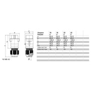 Bals Elektrotech - CEE-Stecker (IEC 60309) Kleinstapnnungs-Stecker 4424 16A 2p <50V 4h IP44