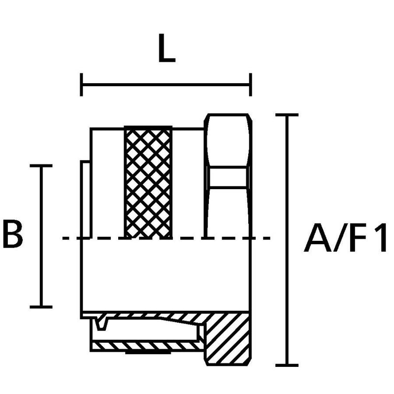 HellermannTyton - Metall-Schutzschlauch-Verschraubung Metallverschraubung PCS10-PC-NPB-ML (10) Einführungsbuchse − 10 Stück