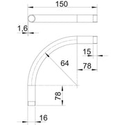 OBO Bettermann - Bogen für Installationsrohre Aluminiumrohrbogen SBM16W ALU M16x1,5 − 15 Stück