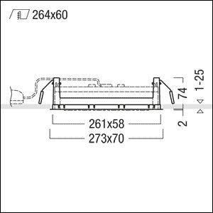Zumtobel - Mechanisches Zubehör/Ersatzteile für Leuchten Installationsrahmen SUI DSG6 FRAME BK WH