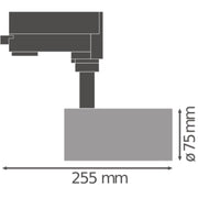 Ledvance - Downlight/Strahler/Flutlicht LED-Stromschienenstrahler TRACK SP7525W3K90RBK 3000K schwarz