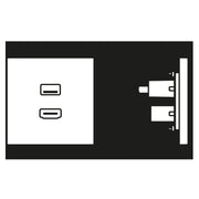 Jung - Multifunktions-Anschlussdose Multimedia-Anschluss anth MA AL 1163 AN HDMI/USB m.Tragring