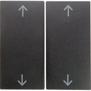Berker - Abdeckung/Bedienelement für Installationsschalterprogramme Wippe anth matt 16441606 Symbol Pfeile