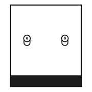 Jung - Abdeckung/Bedienelement für Installationsschalterprogramme Abdeckung 1-fach ME 12-5 KO C K 25 mit 2 Kipphebeln KO