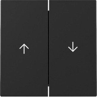 Gira - Abdeckung/Bedienelement für Installationsschalterprogramme Wippe 2f Pfeil 3294005 Schwarz m